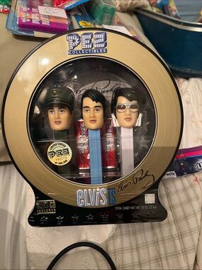 PEZ Collectibles Elvis Is Limited Edition Tin with Three Elvis PEZ Dispensers